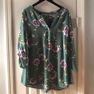 Flower print blouse
